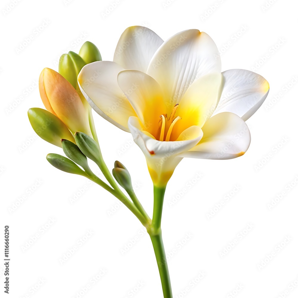 Obraz premium green leaf on a white background