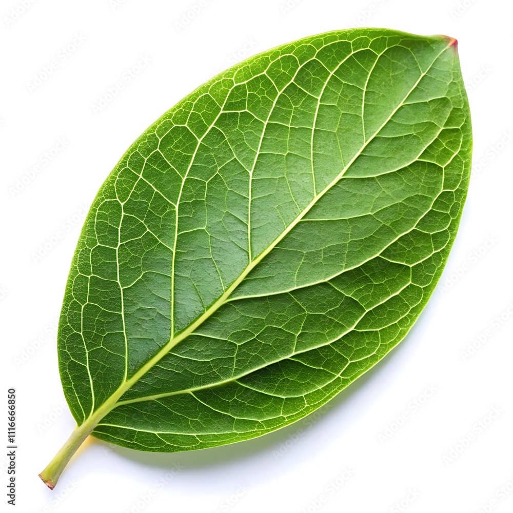 Obraz premium Green Leaf Vector Illustrations on White Background - Minimal and Elegant
