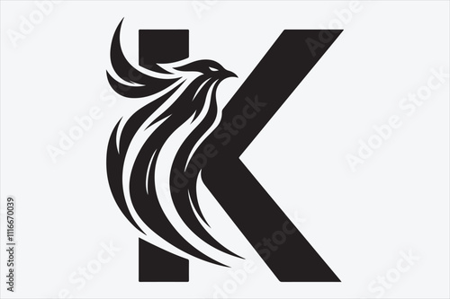 A sleek and modern logo design featuring the letter 'K' in a bold.