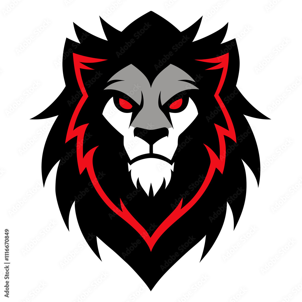 Gothic Lion mascot logo design Gothic Lion mascot logo design