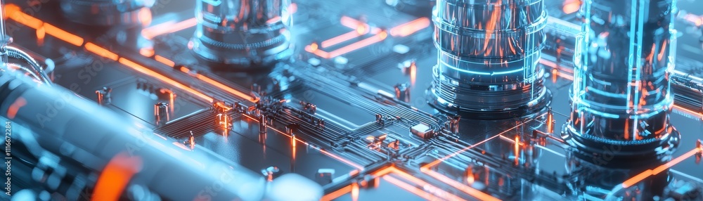 Futuristic circuit design showcase high-tech lab digital art urban environment close-up innovation in technology Futuristic circuit design showcase high-tech lab digital art urban environment close-up innovation in technology