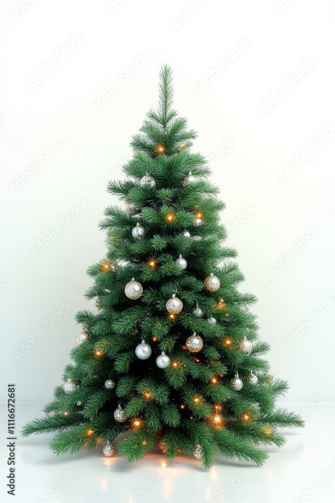Fototapeta premium christmas tree isolated on white