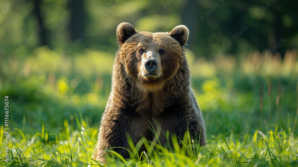 Beautiful Brown Bear on a bright background Beautiful Brown Bear on a bright background