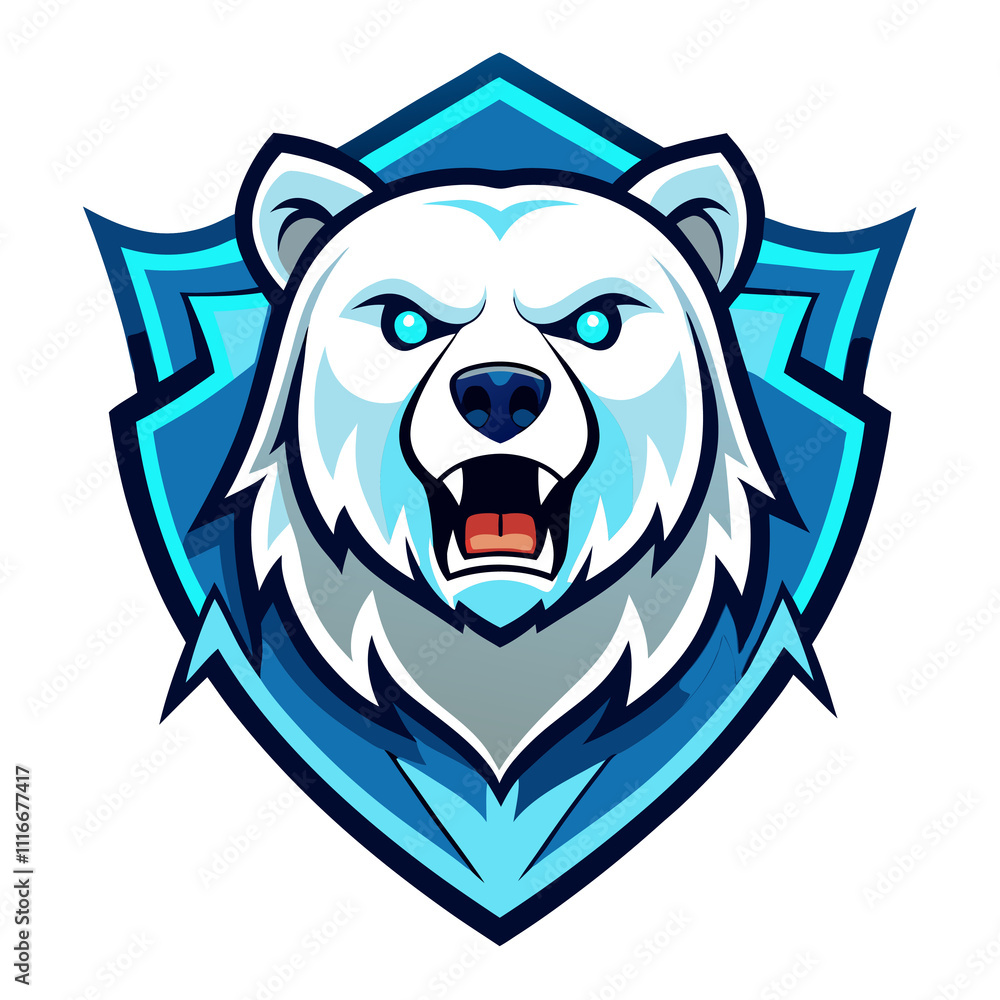 Ice Bear mascot logo vector illustration Ice Bear mascot logo vector illustration