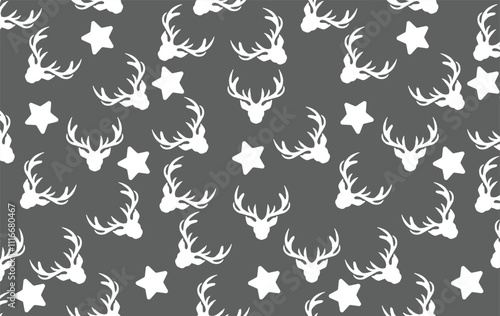 deer seamless pattern,merry Christmas concept
