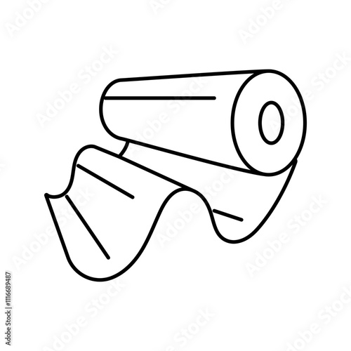 fabric rolls dressmaking fashion line icon vector. fabric rolls dressmaking fashion sign. isolated contour symbol black illustration