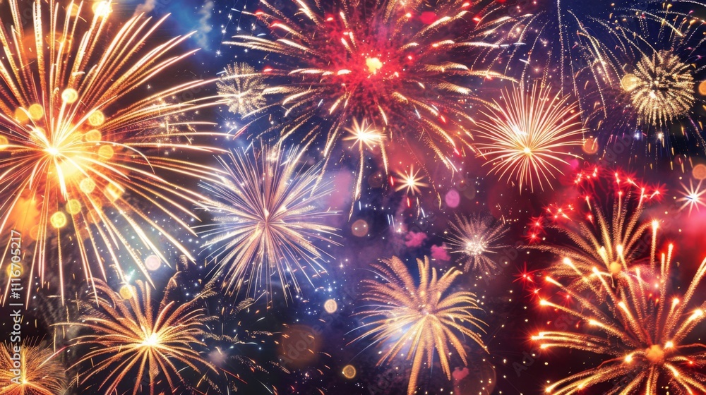 Fireworks night sky background illustration Fireworks night sky background illustration