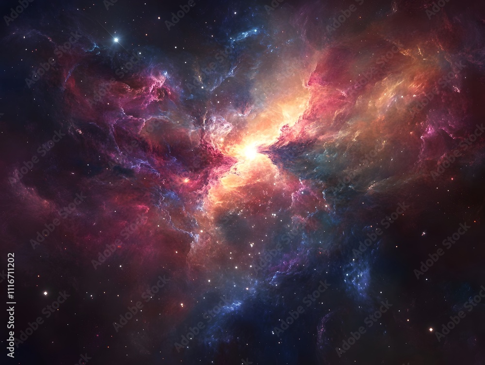 Fototapeta premium Mesmerizing abstract image featuring swirling golden particles in a spiral formation, evoking cosmic energy and dynamic motion against a dark background