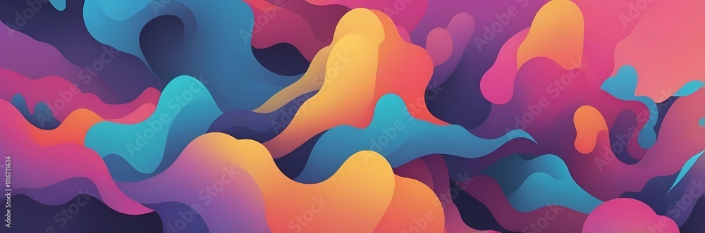 Abstract 2D vibrant color Digital painting wallpaper with night cosmic colors Abstract 2D vibrant color Digital painting wallpaper with night cosmic colors