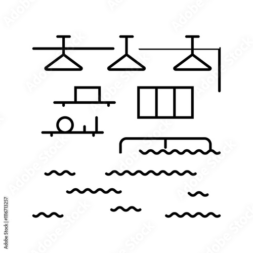 water damage disaster line icon vector. water damage disaster sign. isolated contour symbol black illustration