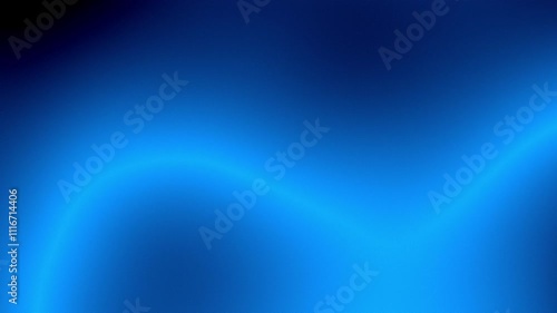 Glowing light blue gradient wave on black backdrop. Abstract grainy background for cover banner presentation design. Blurred curves flow. Flashes in dark animation. Flowing motion. Digital technology