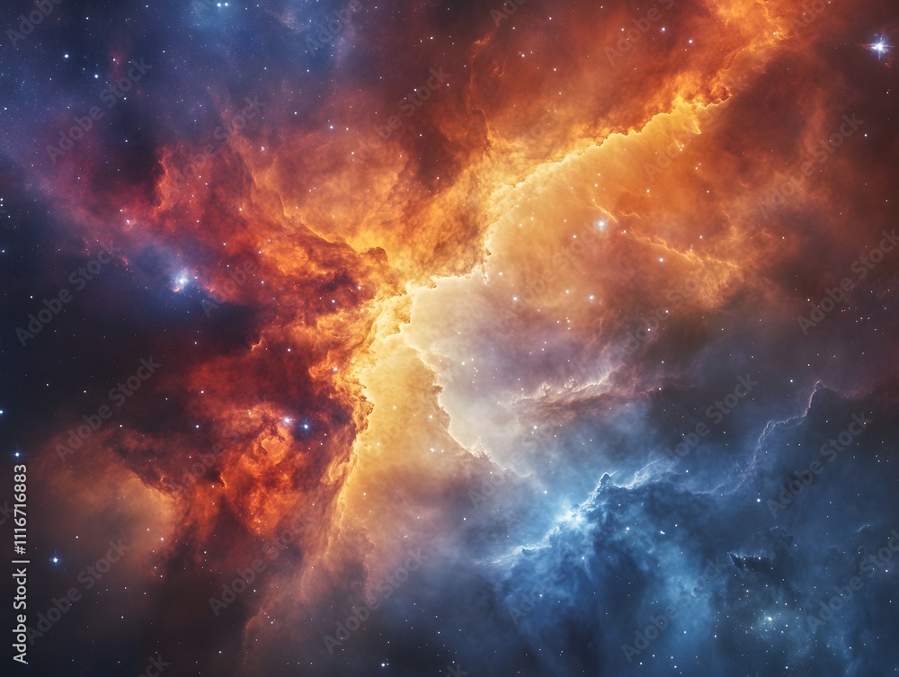 Fototapeta premium Mesmerizing abstract image featuring swirling golden particles in a spiral formation, evoking cosmic energy and dynamic motion against a dark background