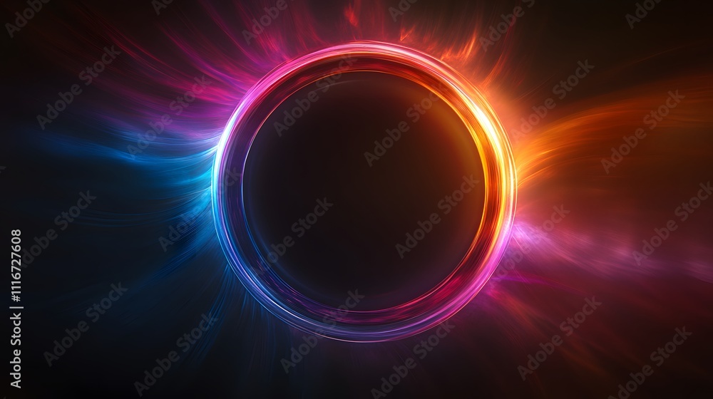 Futuristic abstract 3D holographic shape with fluid iridescent colors and glowing effects, creating a dynamic visual experience against a black background Futuristic abstract 3D holographic shape with fluid iridescent colors and glowing effects, creating a dynamic visual experience against a black background