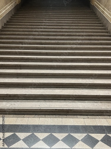 Quadro su tela Stairs with tile at the bottom