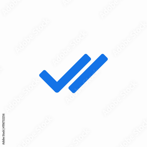 double check mark icon sign vector