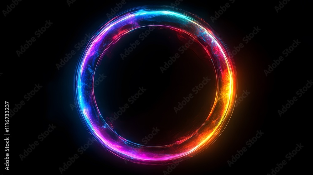 Futuristic abstract 3D holographic shape with fluid iridescent colors and glowing effects, creating a dynamic visual experience against a black background Futuristic abstract 3D holographic shape with fluid iridescent colors and glowing effects, creating a dynamic visual experience against a black background