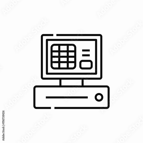 cash register icon sign vector
