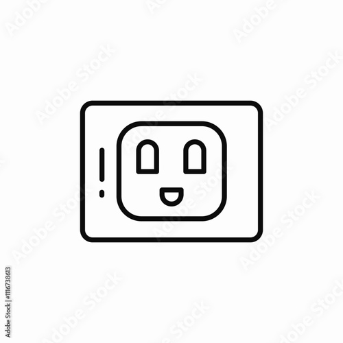 electricity socket icon sign vector