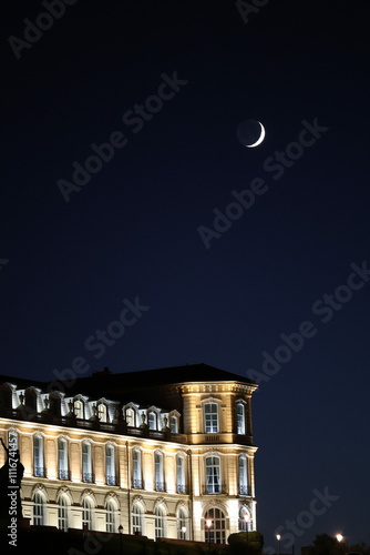 Palais Pharo Marseille with the moon