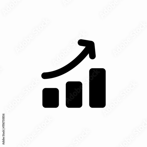 statistics ascending icon sign vector