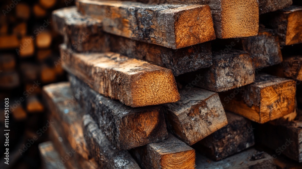 Stacked Wooden Planks Texture Stacked Wooden Planks Texture