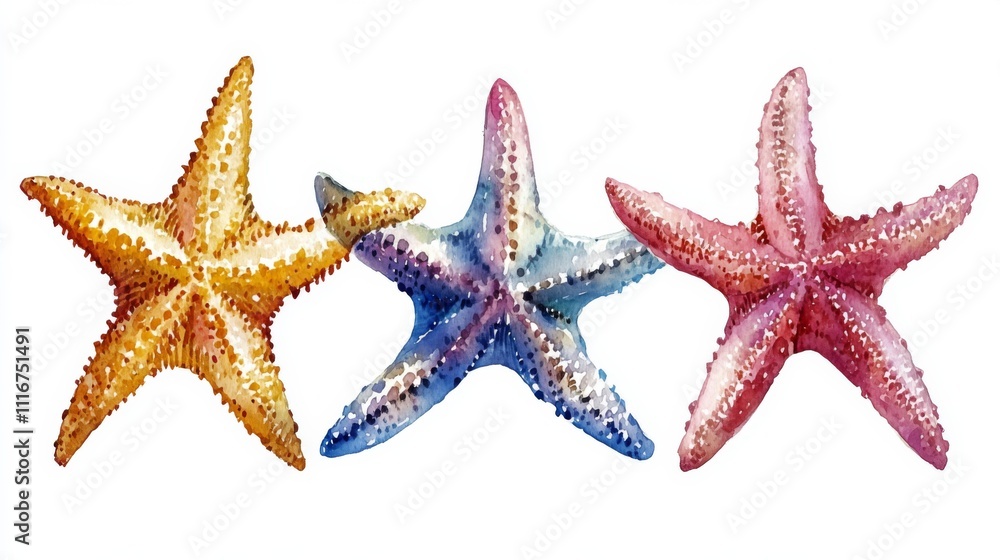Colorful Starfish Trio Colorful Starfish Trio