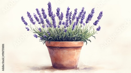 Lavender Watercolor Illustration