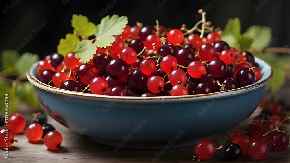 A plate full of currant A plate full of currant