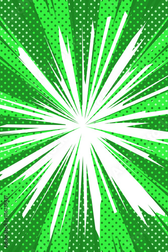 黄緑色のアメコミ風背景(正方形)