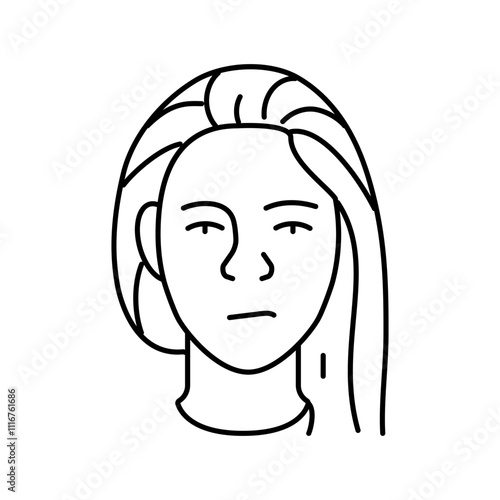 frustration woman expression line icon vector. frustration woman expression sign. isolated contour symbol black illustration