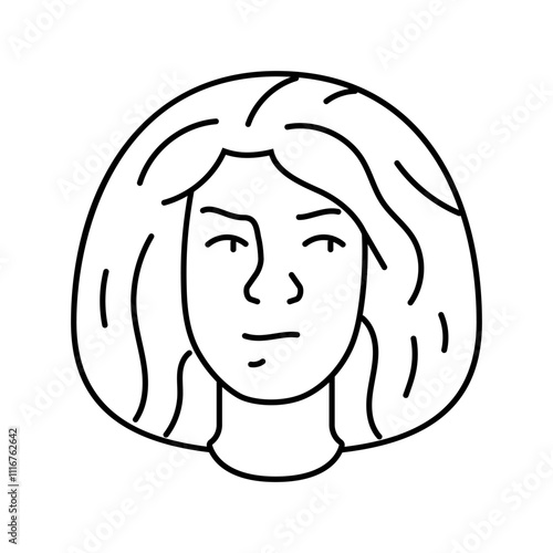 guilt woman expression line icon vector. guilt woman expression sign. isolated contour symbol black illustration