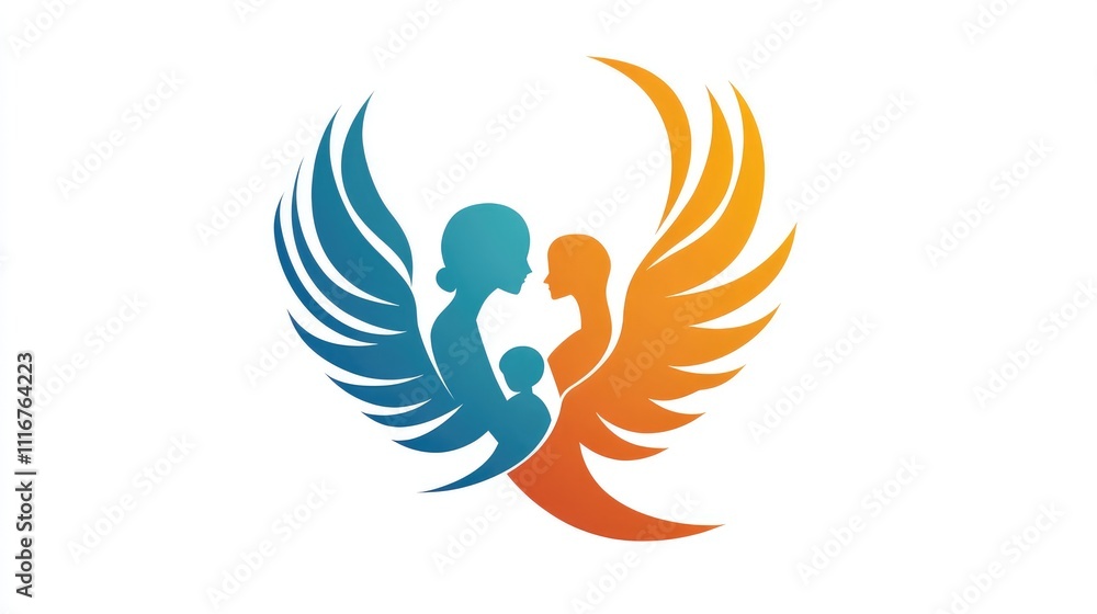 Obraz premium Phoenix Vector Logo Design Isolated on a White Background