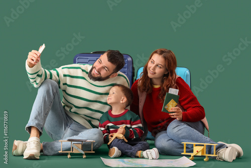 Happy parents with their li...