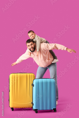 Happy father with his littl...