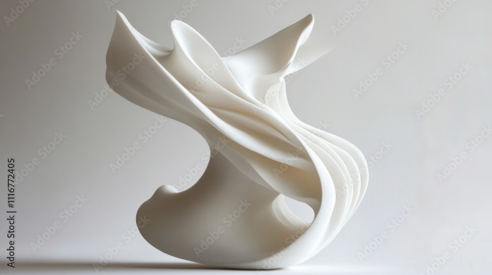 A delicate, abstract piece with soft, flowing lines that suggest the movement of wind. A delicate, abstract piece with soft, flowing lines that suggest the movement of wind.