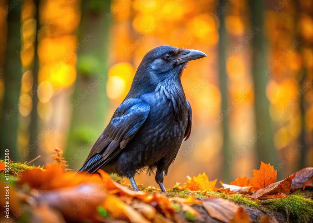 In the heart of the forest, a majestic raven perches gracefully, its dark feathers blending with nature's beauty—an inspiring sight for wildlife photography and avid birdwatchers. In the heart of the forest, a majestic raven perches gracefully, its dark feathers blending with nature's beauty—an inspiring sight for wildlife photography and avid birdwatchers.