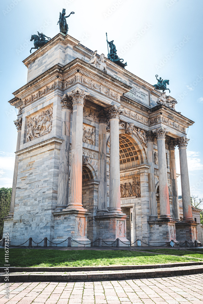 Obraz premium Milan Porta Sempione. Summer. Italy.