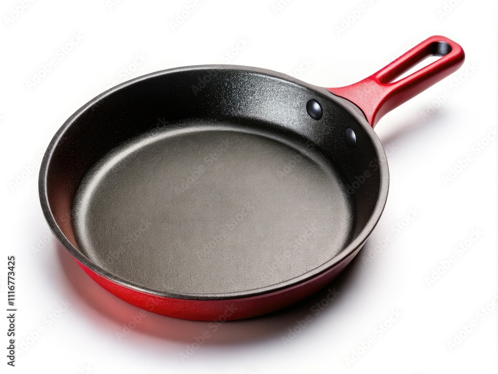 Isolated black cast iron frying pan against a white backdrop, perfect for culinary photography, highlighting a durable kitchen utensil for creative cooking experiences. Isolated black cast iron frying pan against a white backdrop, perfect for culinary photography, highlighting a durable kitchen utensil for creative cooking experiences.