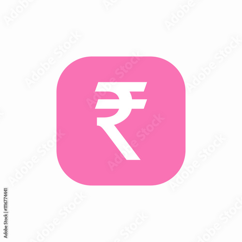 indian rupee currency symbol icon sign vector