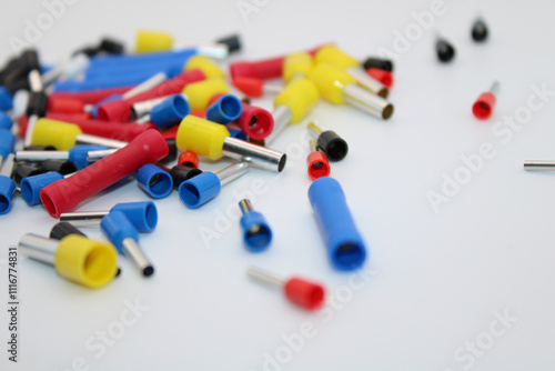 Photography Close up electric crimp connectors
