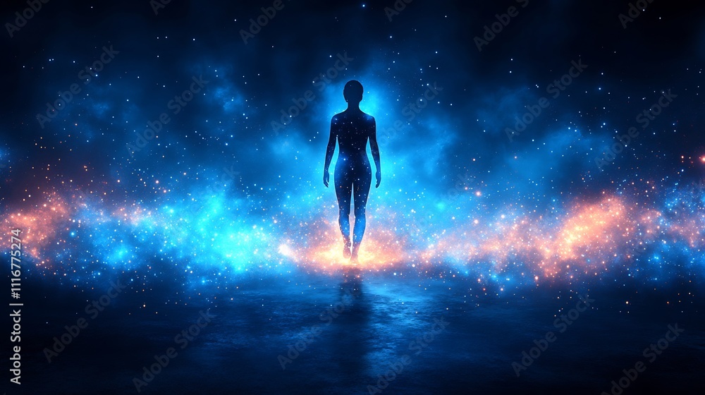 Naklejka premium Cognitive therapy blueprint Psychosomatic Medicine showcasing mindbody connection and chronic pain treatments under Psychiatry