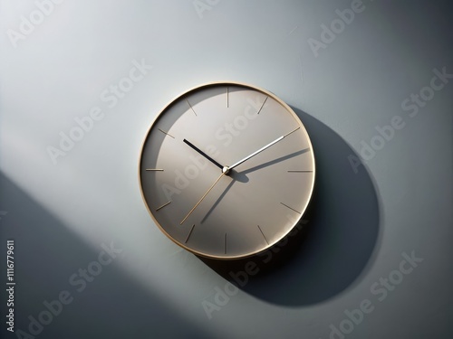 Sleek minimalistic wall clock designed for contemporary spaces, blending seamlessly with modern decor. Ideal for living rooms and offices, enhancing interior aesthetics with elegant simplicity.