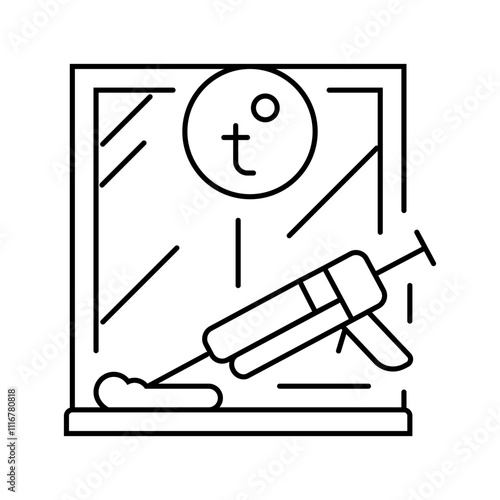 attic insulation home maintenance line icon vector. attic insulation home maintenance sign. isolated contour symbol black illustration