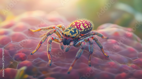 Intricate Spider Render: Photorealistic Detail and Volumetric Light