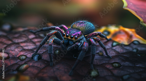 Hyperdetailed Spider: Stunning Render with Dramatic Shadows