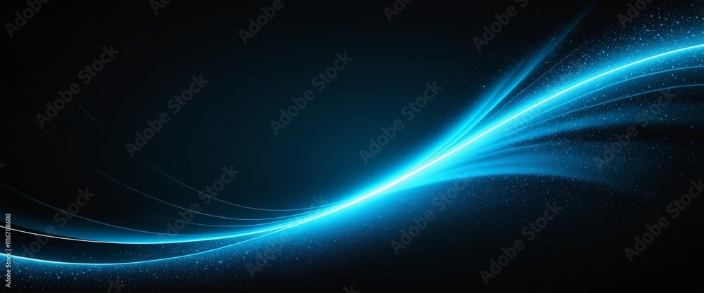 Dynamic blue light streaks on a dark background Dynamic blue light streaks on a dark background