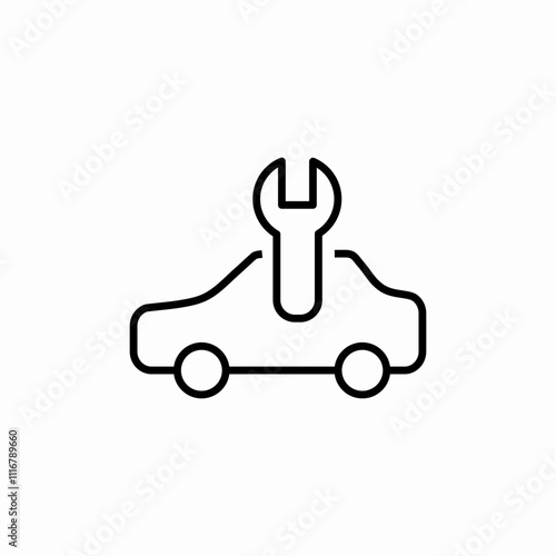 car service icon sign vector
