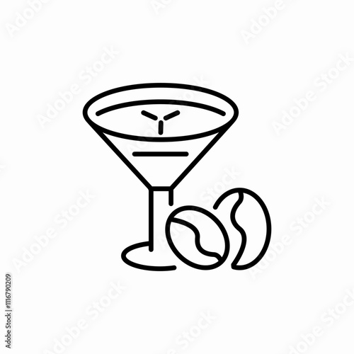 cold iced coffee drink icon sign vector