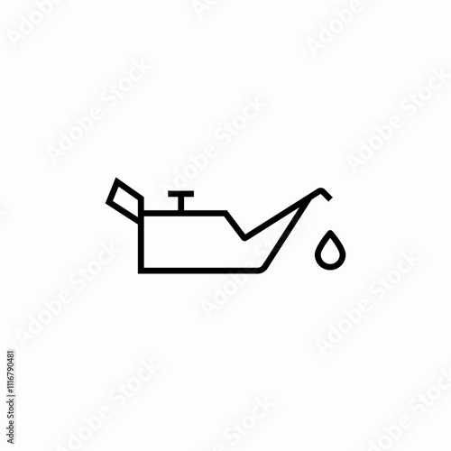 engine oil danger alert icon sign vector