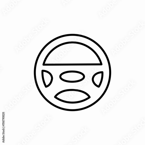 steering wheel icon sign vector